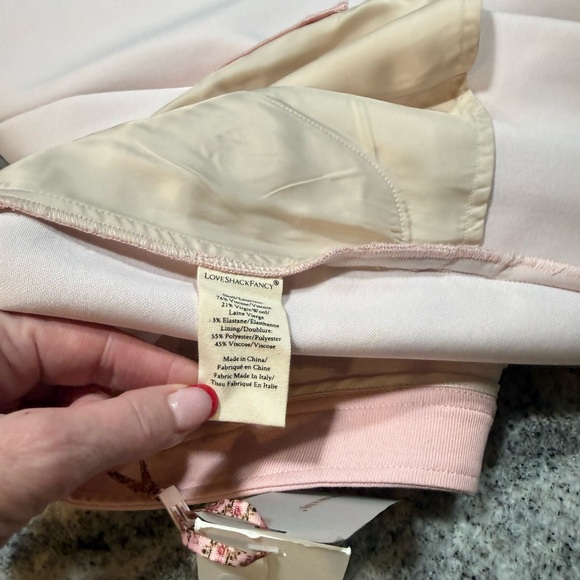 LoveShackFancy Costella Pant, Pale Rose - Picture 9 of 14